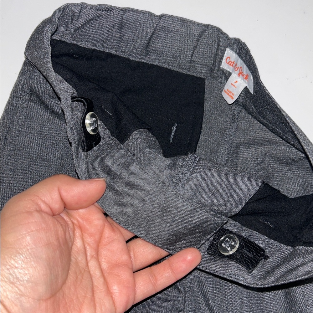 Cat & Jack Boy’s Dressy Gray Pants Size 7 - Picture 4 of 10